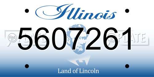 5607261 Illinois License Plate