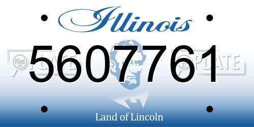 5607761 Illinois License Plate