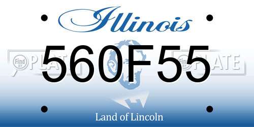 560F55 Illinois License Plate