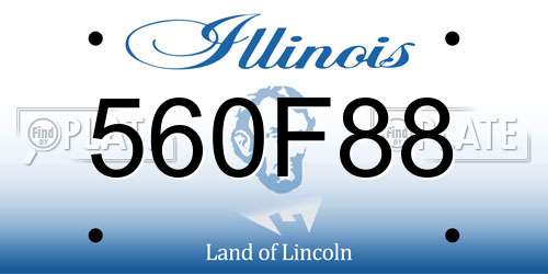 560F88 Illinois License Plate
