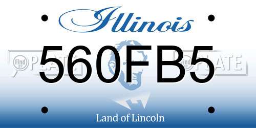 560FB5 Illinois License Plate