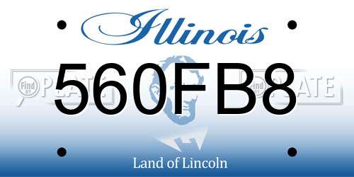 560FB8 Illinois License Plate