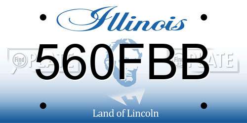 560FBB Illinois License Plate