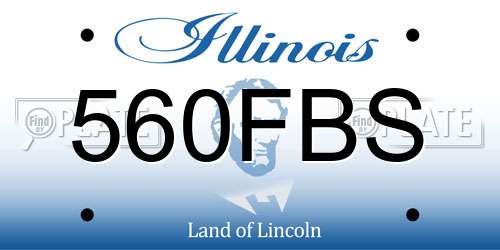 560FBS Illinois License Plate