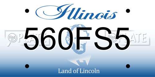 560FS5 Illinois License Plate