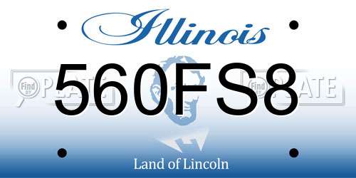 560FS8 Illinois License Plate