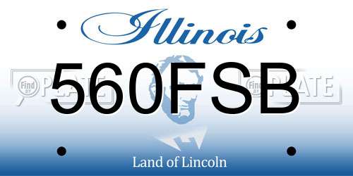 560FSB Illinois License Plate