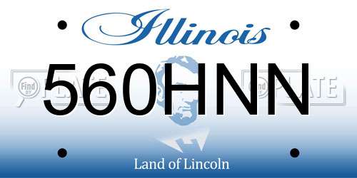 560HNN Illinois License Plate