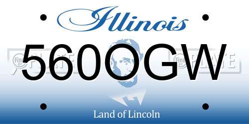 560OGW Illinois License Plate