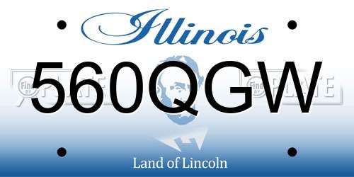 560QGW Illinois License Plate