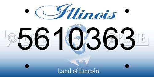 5610363 Illinois License Plate