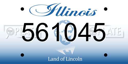 561045 Illinois License Plate