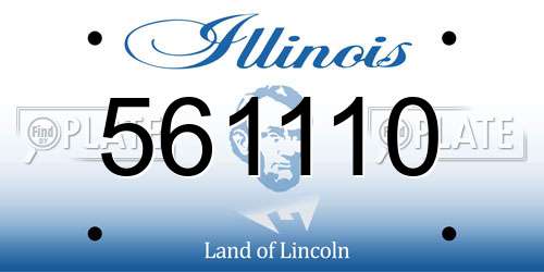 561110 Illinois License Plate