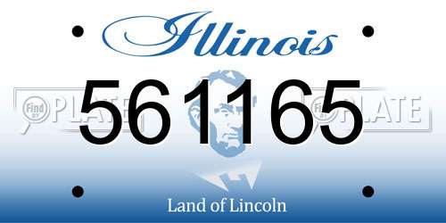561165 Illinois License Plate