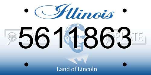 5611863 Illinois License Plate