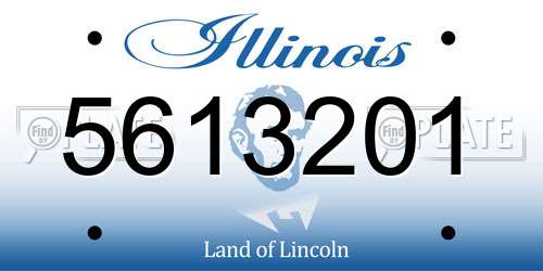 5613201 Illinois License Plate