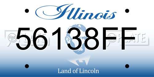 56138FF Illinois License Plate