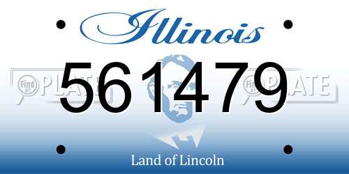 561479 Illinois License Plate