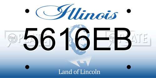 5616EB Illinois License Plate