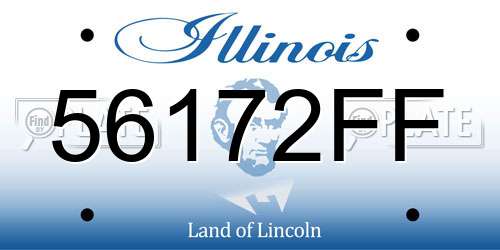 56172FF Illinois License Plate