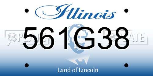 561G38 Illinois License Plate