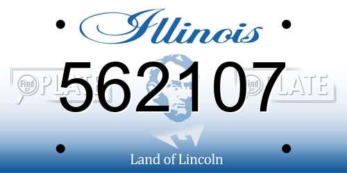 562107 Illinois License Plate