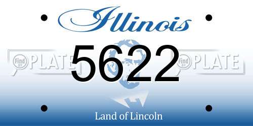 5622 Illinois License Plate