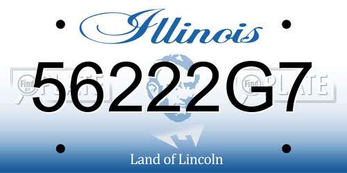 56222G7 Illinois License Plate