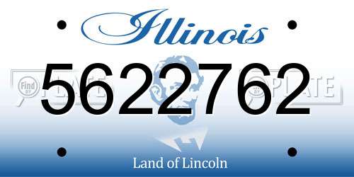 5622762 Illinois License Plate