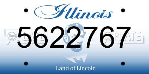 5622767 Illinois License Plate