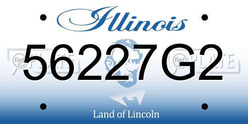 56227G2 Illinois License Plate