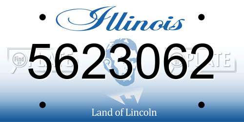 5623062 Illinois License Plate