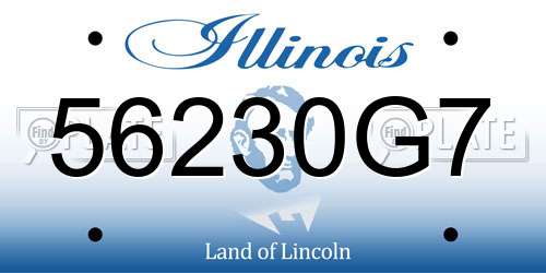 56230G7 Illinois License Plate