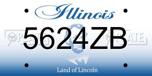5624ZB Illinois License Plate