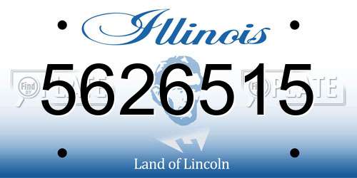 5626515 Illinois License Plate