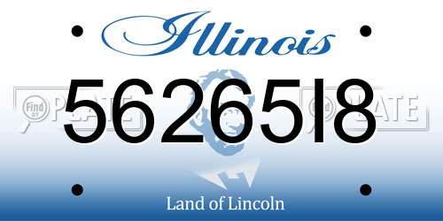 56265I8 Illinois License Plate