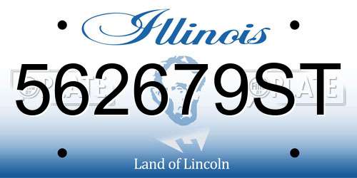 562679ST Illinois License Plate
