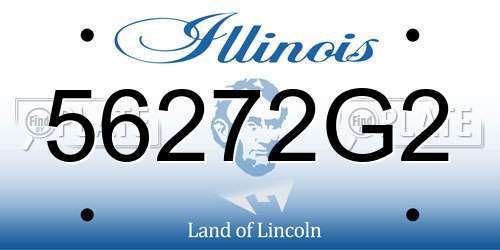 56272G2 Illinois License Plate