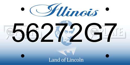 56272G7 Illinois License Plate
