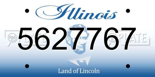 5627767 Illinois License Plate