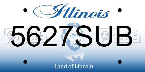 5627SUB Illinois License Plate