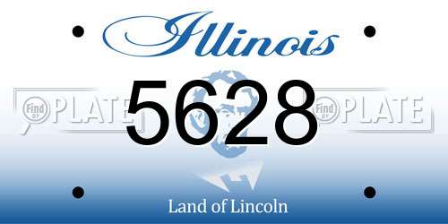 5628 Illinois License Plate