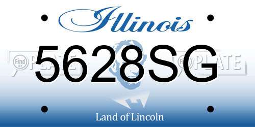 5628SG Illinois License Plate
