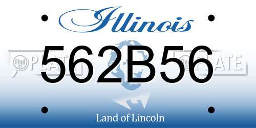 562B56 Illinois License Plate