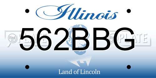 562BBG Illinois License Plate