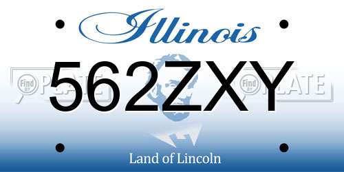 562ZXY Illinois License Plate