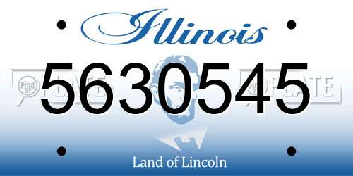 5630545 Illinois License Plate
