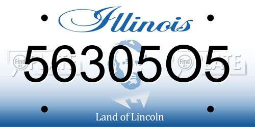 56305O5 Illinois License Plate