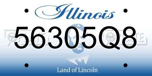 56305Q8 Illinois License Plate