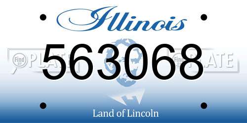 563068 Illinois License Plate